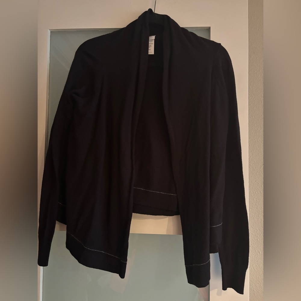Cabi S Black Open Front Cardigan 3355
